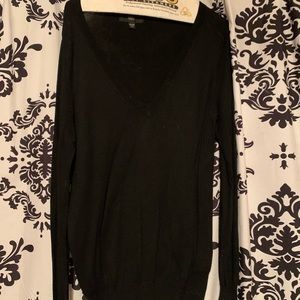 Black Sweater with V-Neck